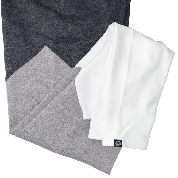 Onzie High Rise Track Leggings Slate Combo Grey Ombré Colorblock Tights S/M NWT - Picture 8 of 16